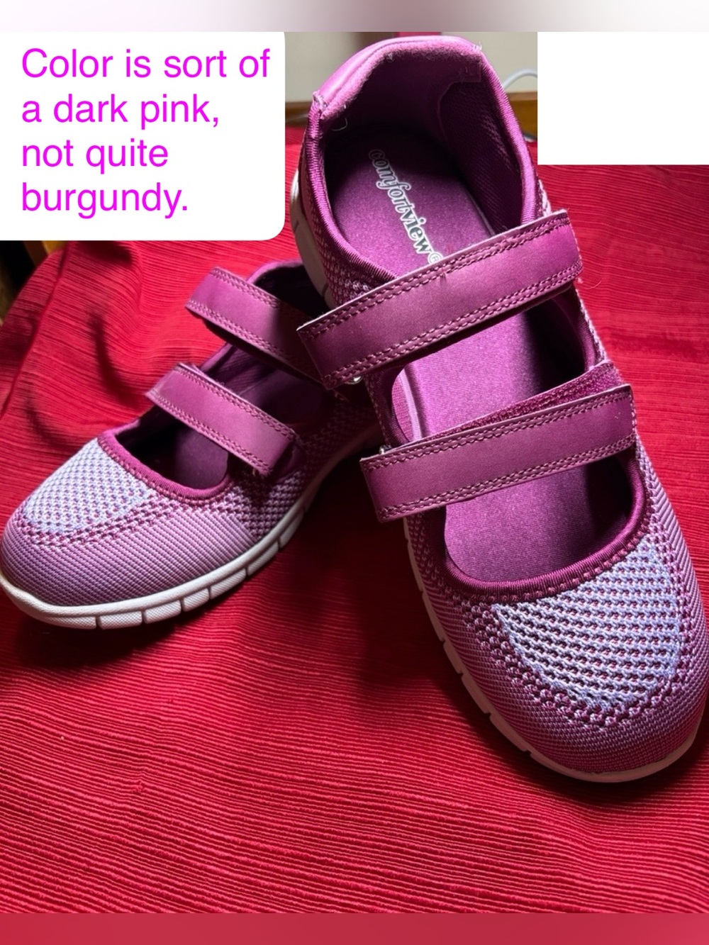 Comfortview sneakers, women’s size 10M, burgundy in color, very good condition. - Picture 2 of 8